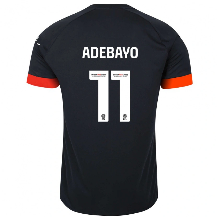 Danxen Donna Maglia Elijah Adebayo #11 Nero Arancione Kit Gara Away 2024/25 Maglietta