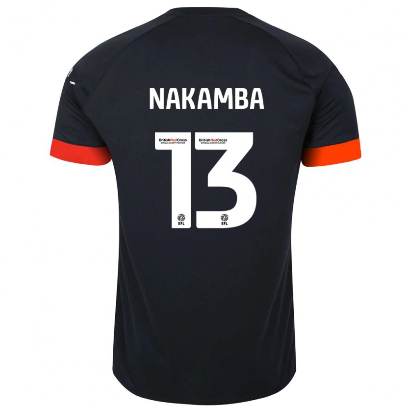 Danxen Donna Maglia Marvelous Nakamba #13 Nero Arancione Kit Gara Away 2024/25 Maglietta