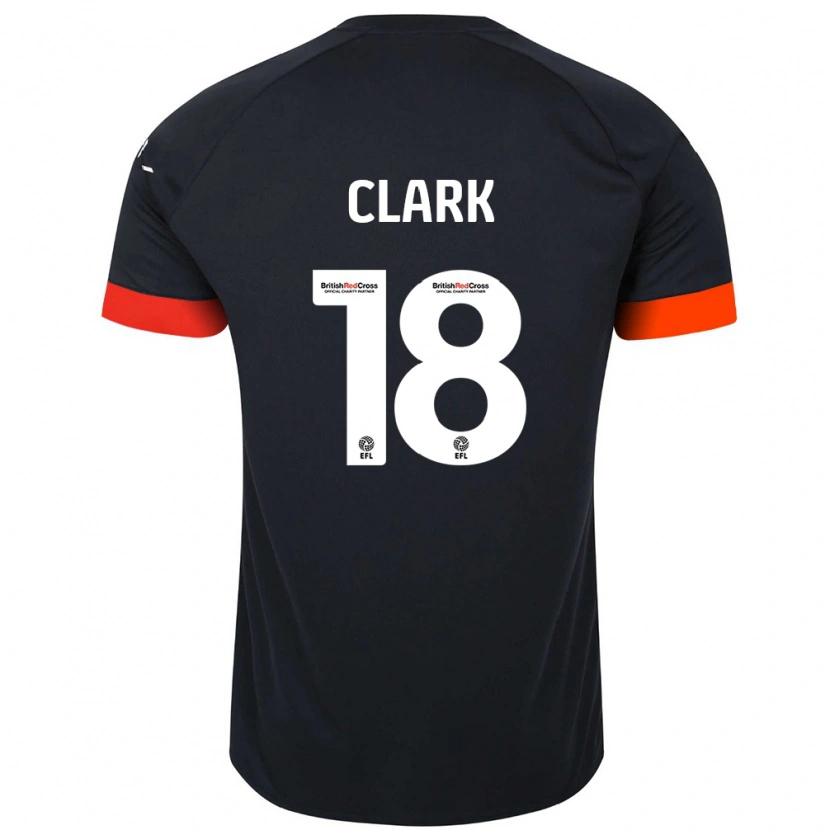 Danxen Donna Maglia Jordan Clark #18 Nero Arancione Kit Gara Away 2024/25 Maglietta