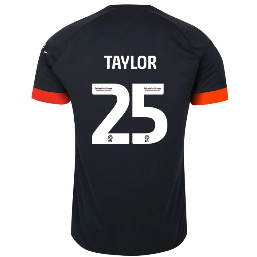 Danxen Donna Maglia Joe Taylor #25 Nero Arancione Kit Gara Away 2024/25 Maglietta