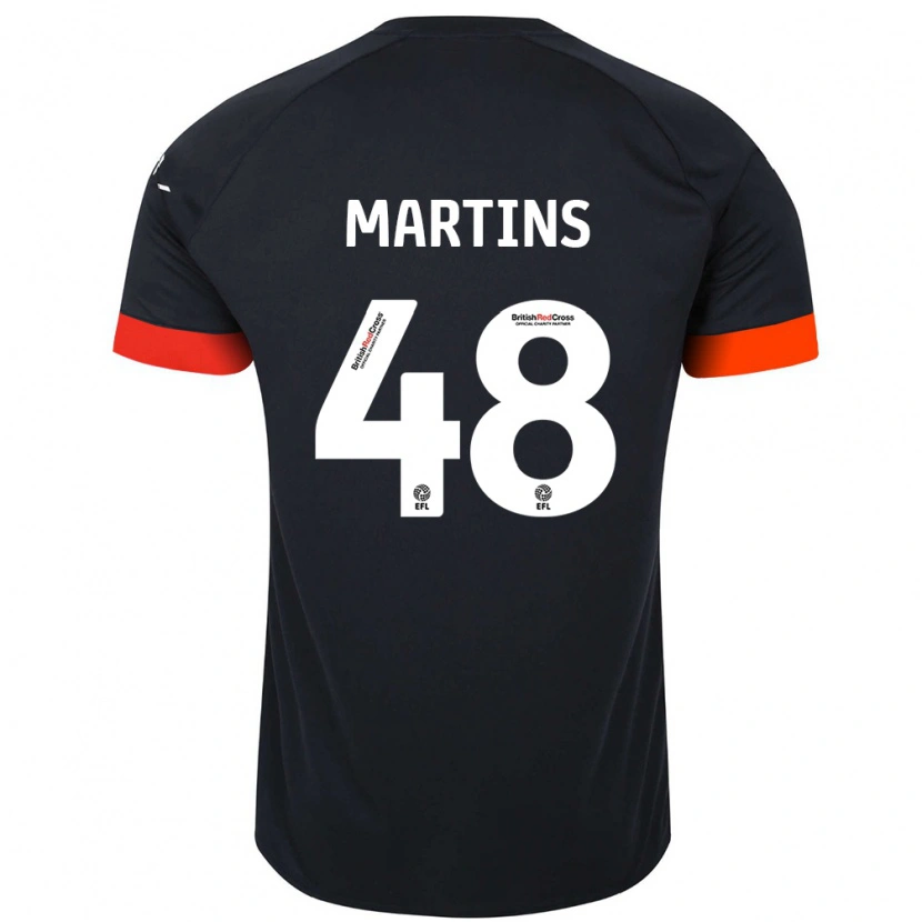 Danxen Donna Maglia Dominic Dos Santos Martins #48 Nero Arancione Kit Gara Away 2024/25 Maglietta