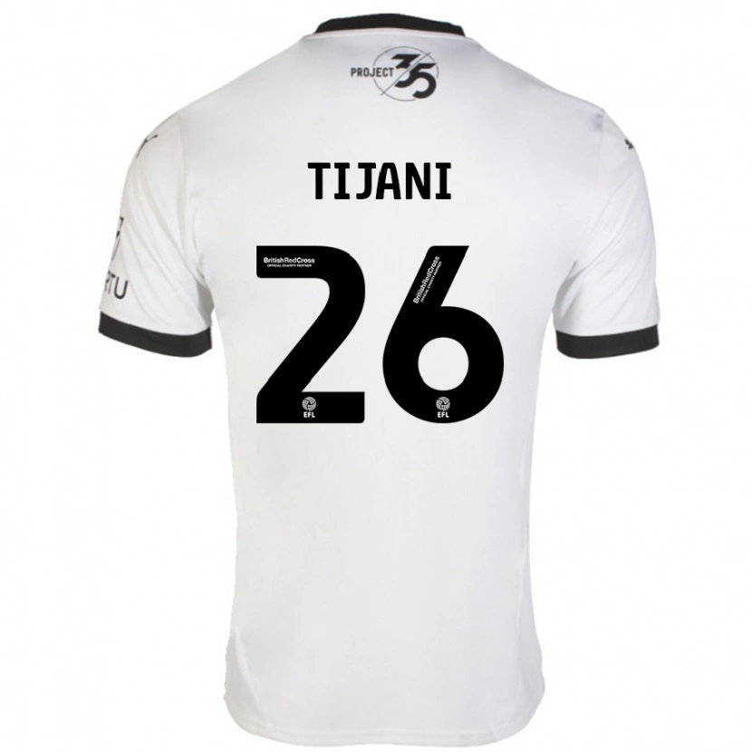 Danxen Donna Maglia Muhamed Tijani #26 Bianco Nero Kit Gara Away 2024/25 Maglietta