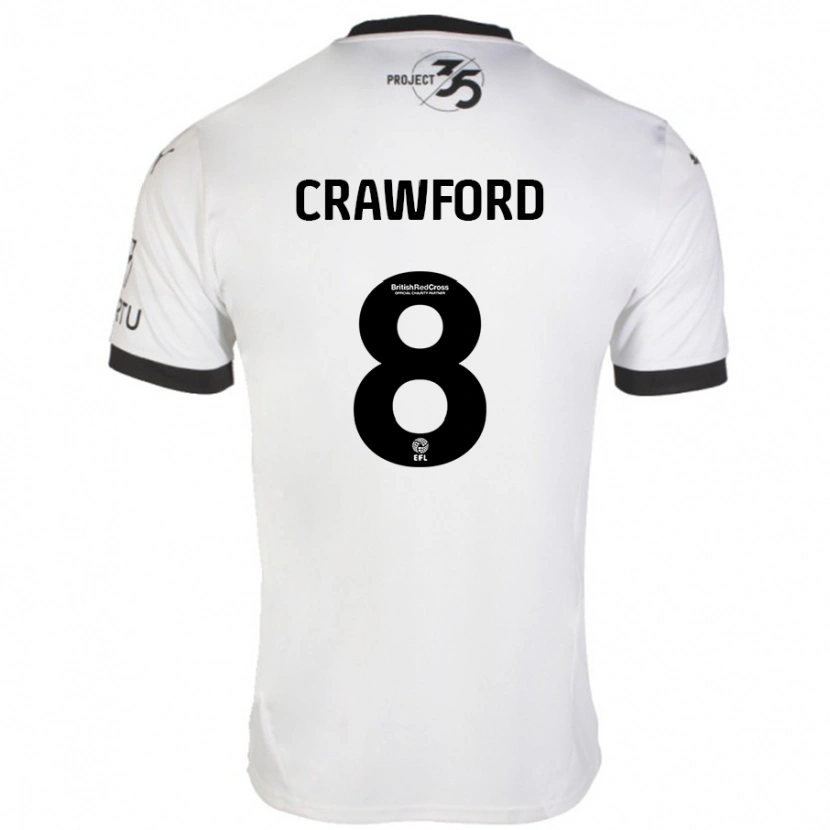 Danxen Donna Maglia Imy Crawford #8 Bianco Nero Kit Gara Away 2024/25 Maglietta