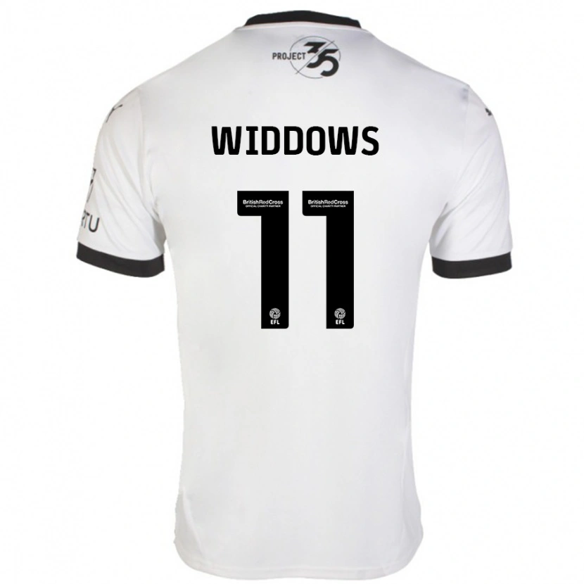Danxen Donna Maglia Jade Widdows #11 Bianco Nero Kit Gara Away 2024/25 Maglietta