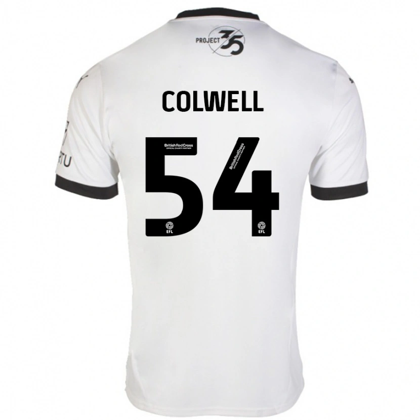 Danxen Donna Maglia Lewis Colwell #54 Bianco Nero Kit Gara Away 2024/25 Maglietta