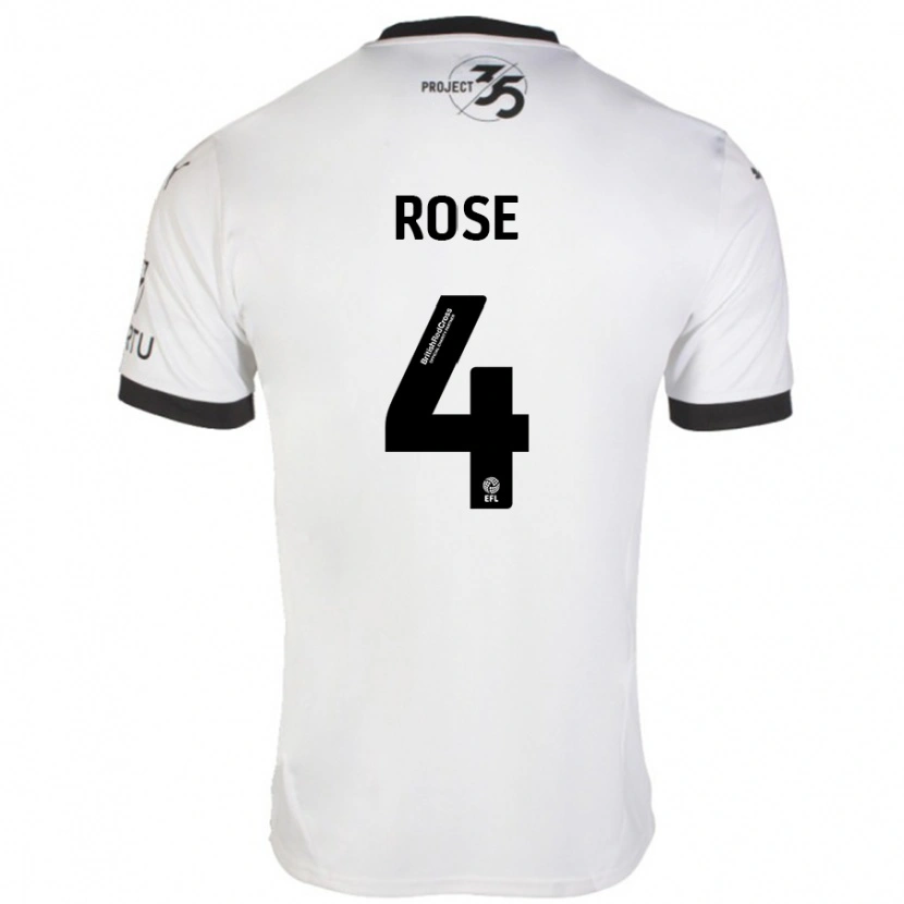 Danxen Donna Maglia Jemma Rose #4 Bianco Nero Kit Gara Away 2024/25 Maglietta