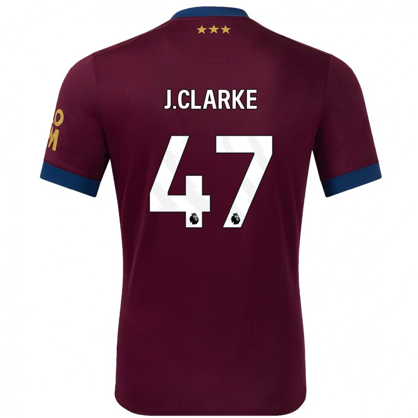 Danxen Donna Maglia Jack Clarke #47 Marrone Kit Gara Away 2024/25 Maglietta