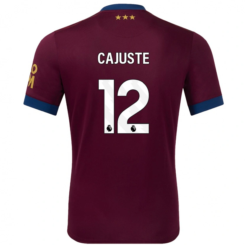 Danxen Donna Maglia Jens Cajuste #12 Marrone Kit Gara Away 2024/25 Maglietta