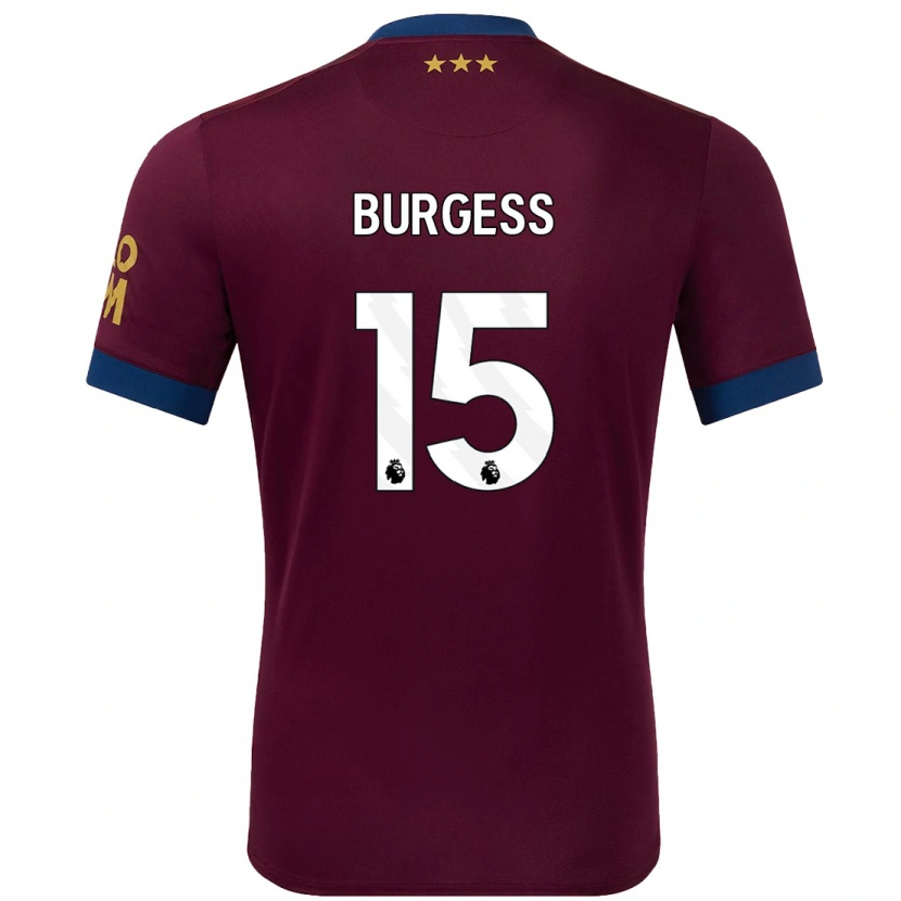 Danxen Donna Maglia Cameron Burgess #15 Marrone Kit Gara Away 2024/25 Maglietta