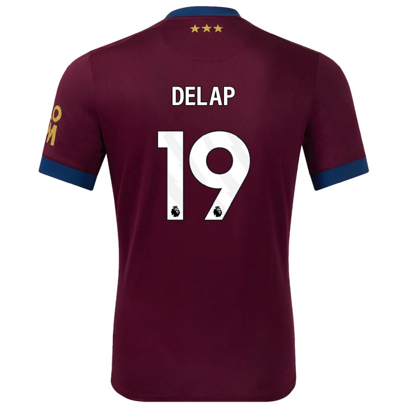Danxen Donna Maglia Liam Delap #19 Marrone Kit Gara Away 2024/25 Maglietta