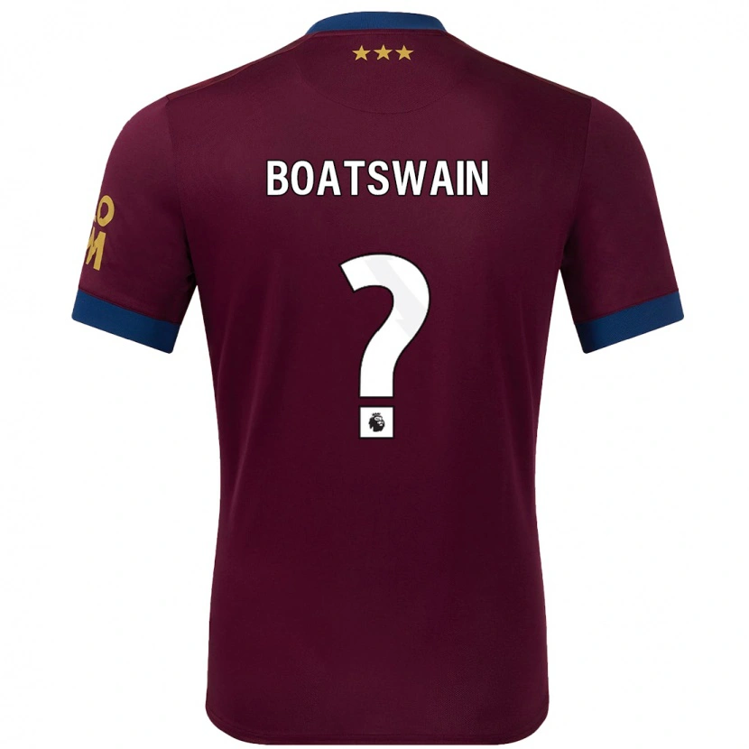 Danxen Donna Maglia Ashley Boatswain #0 Marrone Kit Gara Away 2024/25 Maglietta
