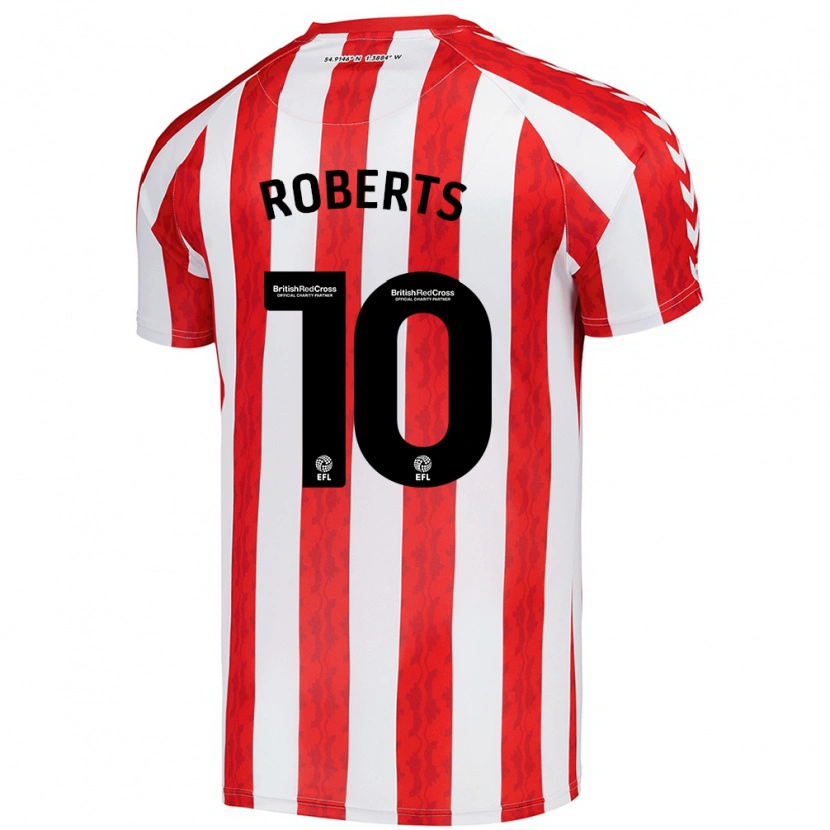 Danxen Bambino Maglia Patrick Roberts #10 Rosso Bianco Kit Gara Home 2024/25 Maglietta