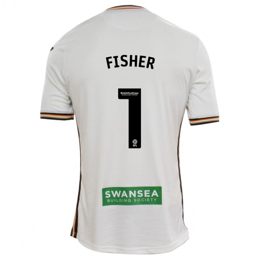 Danxen Bambino Maglia Andy Fisher #1 Bianco Kit Gara Home 2024/25 Maglietta