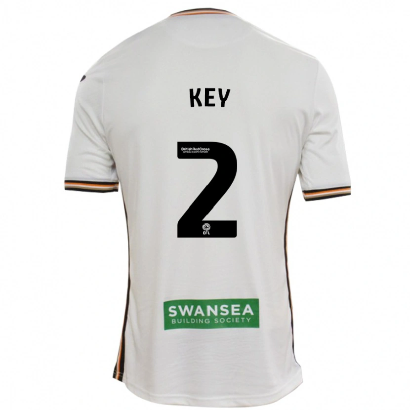 Danxen Bambino Maglia Josh Key #2 Bianco Kit Gara Home 2024/25 Maglietta