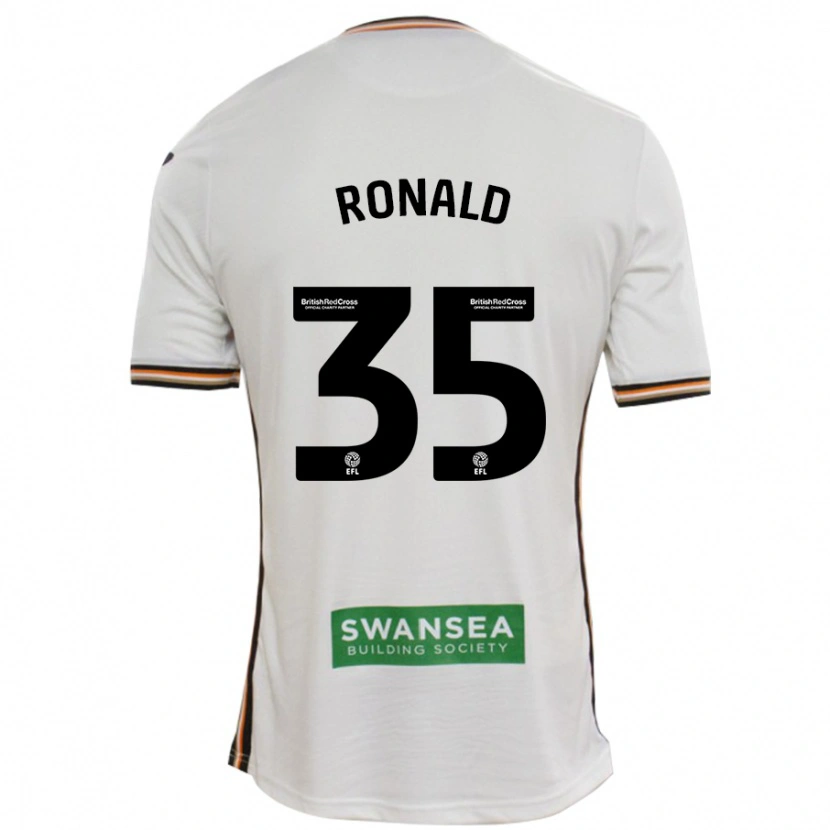 Danxen Bambino Maglia Ronald #35 Bianco Kit Gara Home 2024/25 Maglietta