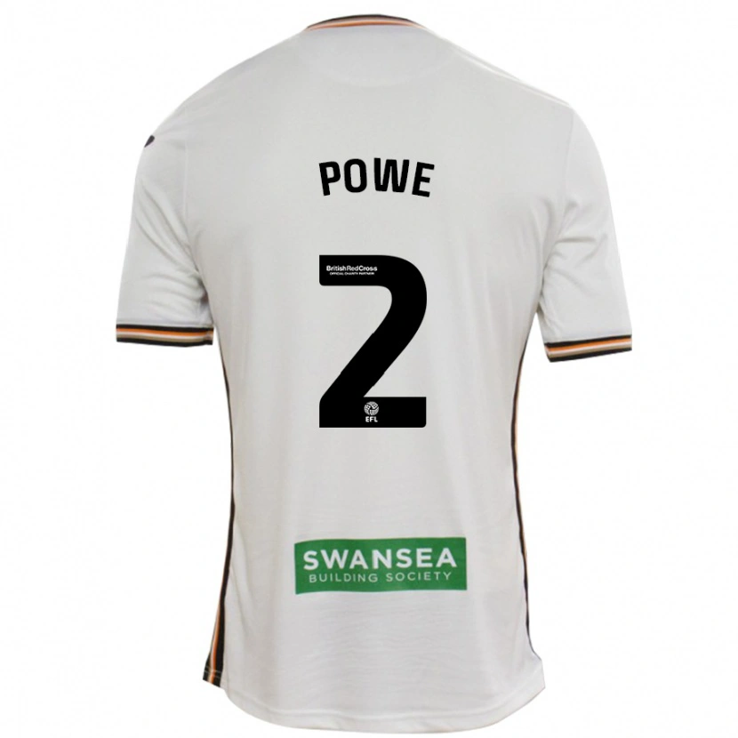 Danxen Bambino Maglia Alicia Powe #2 Bianco Kit Gara Home 2024/25 Maglietta