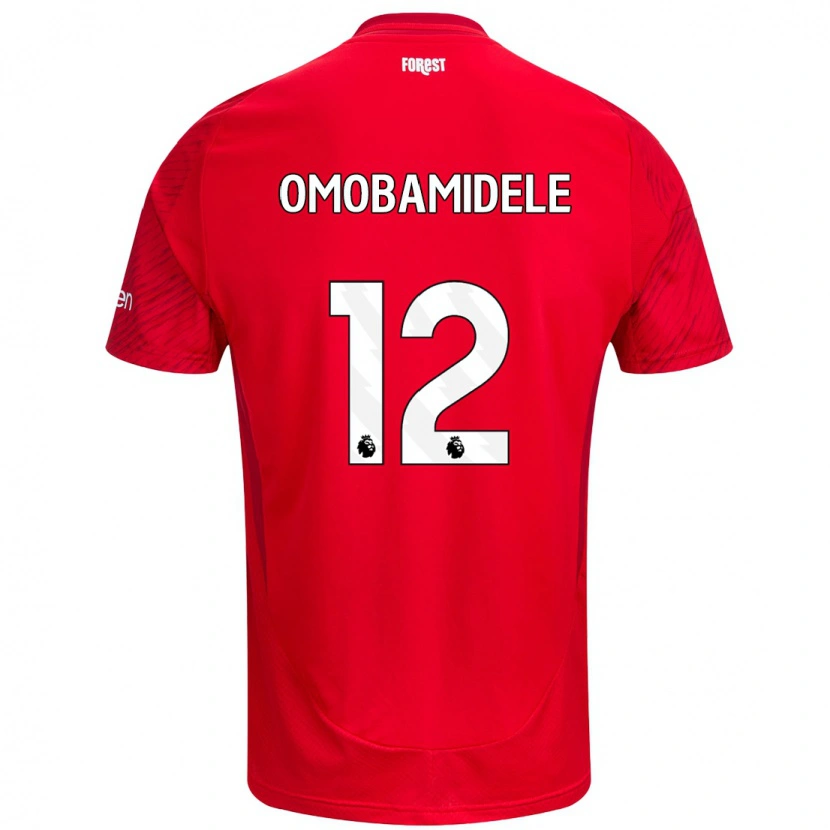 Danxen Bambino Maglia Andrew Omobamidele #12 Rosso Bianco Kit Gara Home 2024/25 Maglietta
