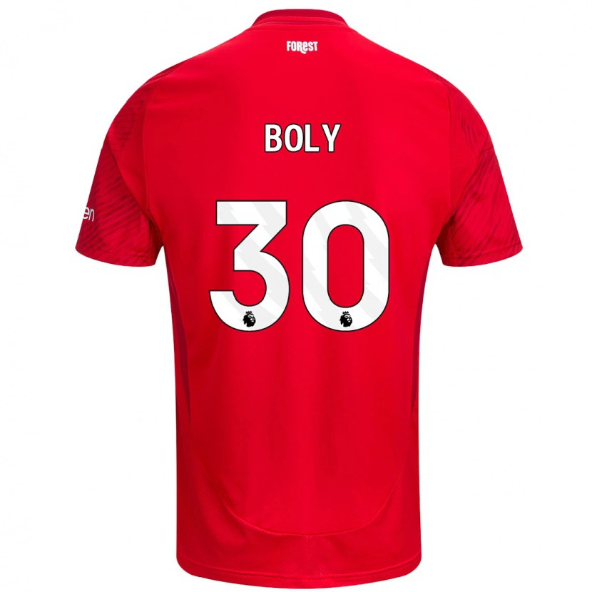 Danxen Bambino Maglia Willy Boly #30 Rosso Bianco Kit Gara Home 2024/25 Maglietta
