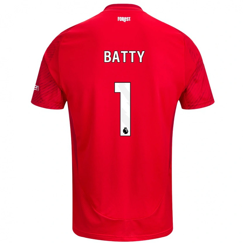 Danxen Bambino Maglia Emily Batty #1 Rosso Bianco Kit Gara Home 2024/25 Maglietta