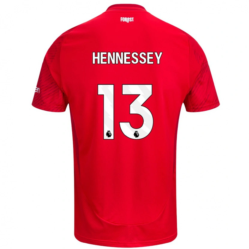Danxen Bambino Maglia Wayne Hennessey #13 Rosso Bianco Kit Gara Home 2024/25 Maglietta