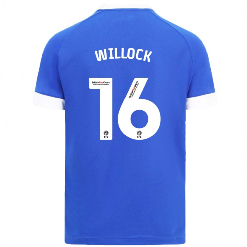 Danxen Bambino Maglia Chris Willock #16 Azzurro Kit Gara Home 2024/25 Maglietta