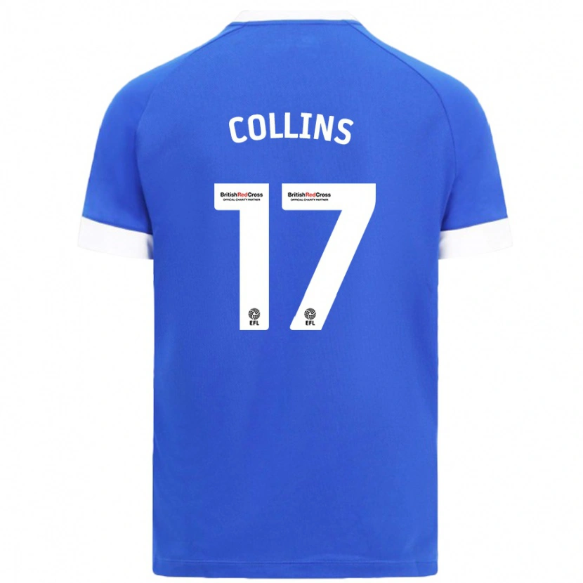 Danxen Bambino Maglia Jamilu Collins #17 Azzurro Kit Gara Home 2024/25 Maglietta