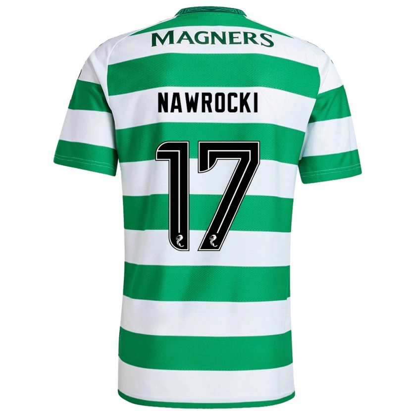 Danxen Bambino Maglia Maik Nawrocki #17 Verde Bianco Kit Gara Home 2024/25 Maglietta