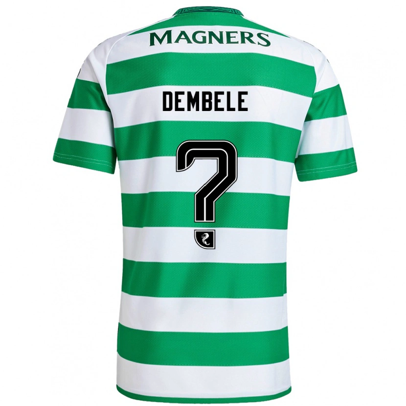 Danxen Bambino Maglia Hassan Dembele #0 Verde Bianco Kit Gara Home 2024/25 Maglietta