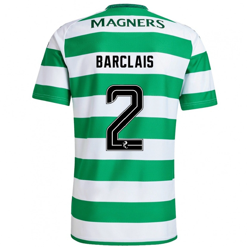 Danxen Bambino Maglia Celya Barclais #2 Verde Bianco Kit Gara Home 2024/25 Maglietta
