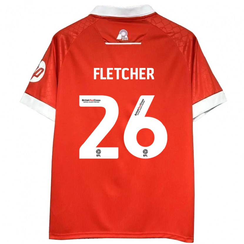 Danxen Bambino Maglia Steven Fletcher #26 Rosso Bianco Kit Gara Home 2024/25 Maglietta