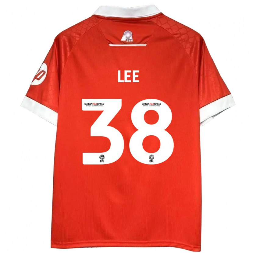 Danxen Bambino Maglia Elliot Lee #38 Rosso Bianco Kit Gara Home 2024/25 Maglietta