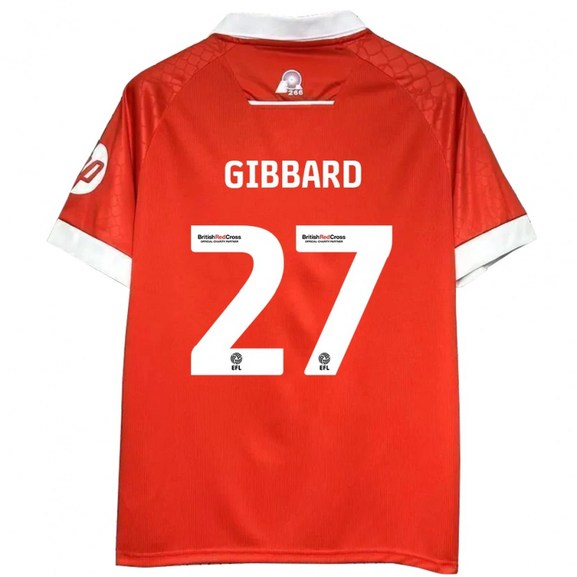 Danxen Bambino Maglia Mari Gibbard #27 Rosso Bianco Kit Gara Home 2024/25 Maglietta