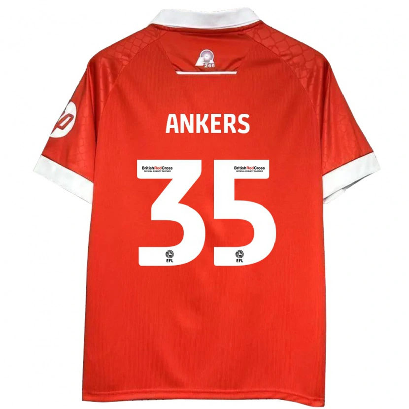 Danxen Bambino Maglia Chloe Ankers #35 Rosso Bianco Kit Gara Home 2024/25 Maglietta