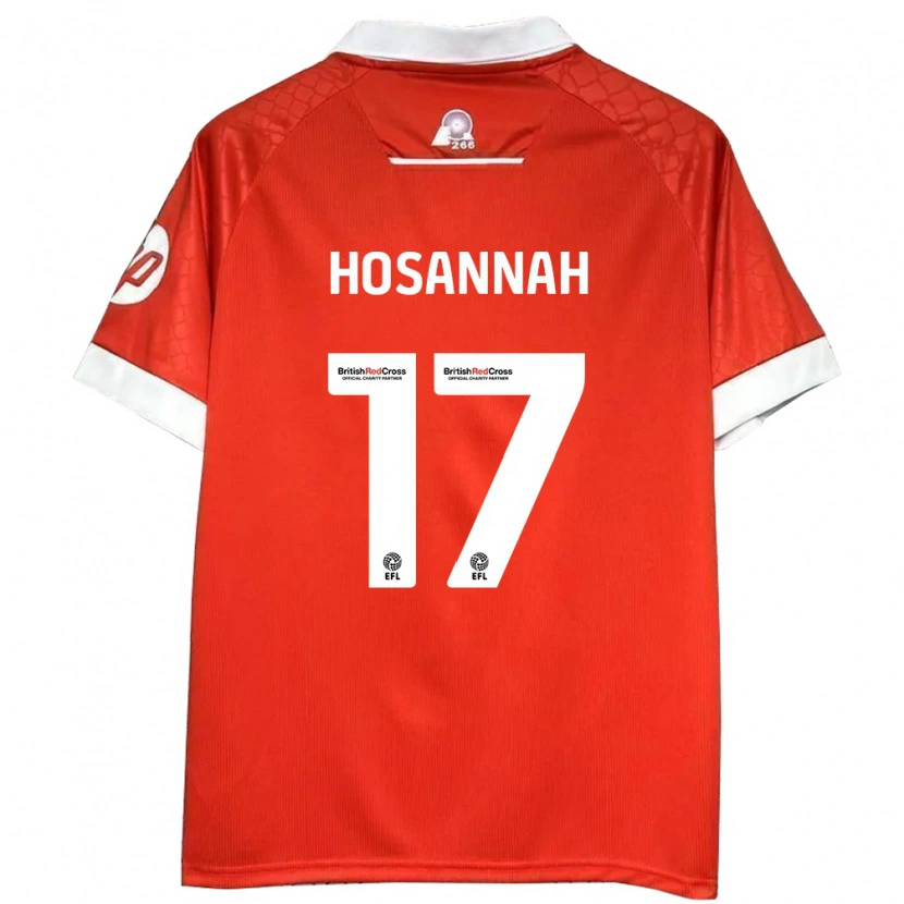 Danxen Bambino Maglia Bryce Hosannah #17 Rosso Bianco Kit Gara Home 2024/25 Maglietta