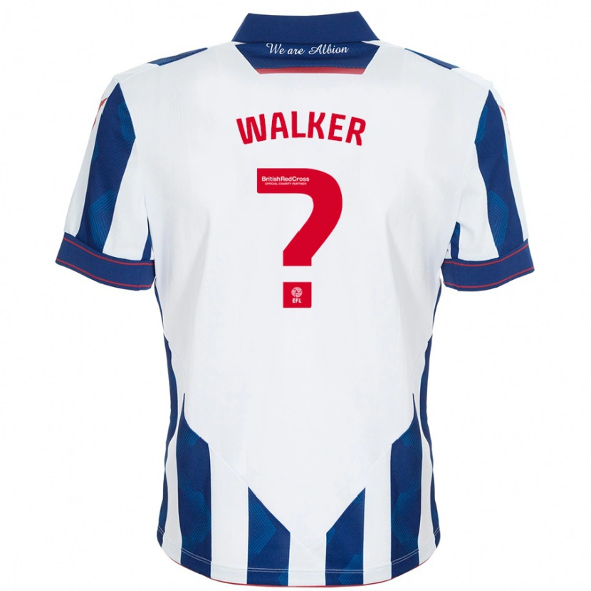 Danxen Bambino Maglia Adriel Walker #0 Bianco Blu Scuro Kit Gara Home 2024/25 Maglietta