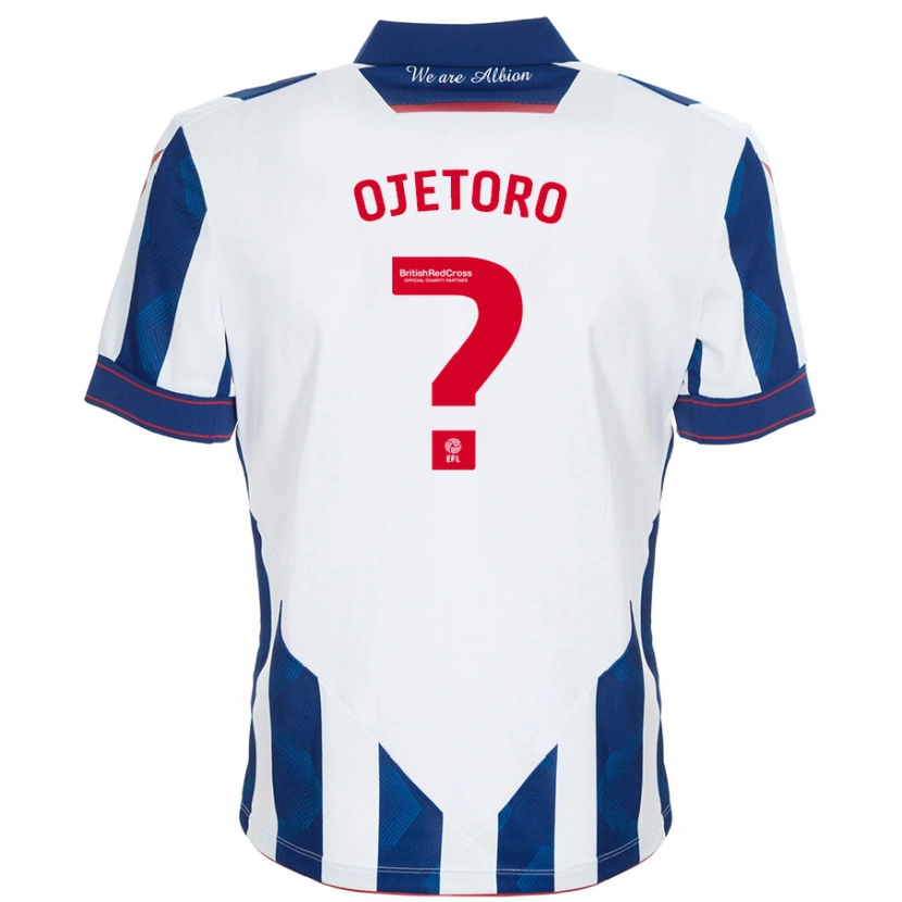 Danxen Bambino Maglia Wahab Ojetoro #0 Bianco Blu Scuro Kit Gara Home 2024/25 Maglietta