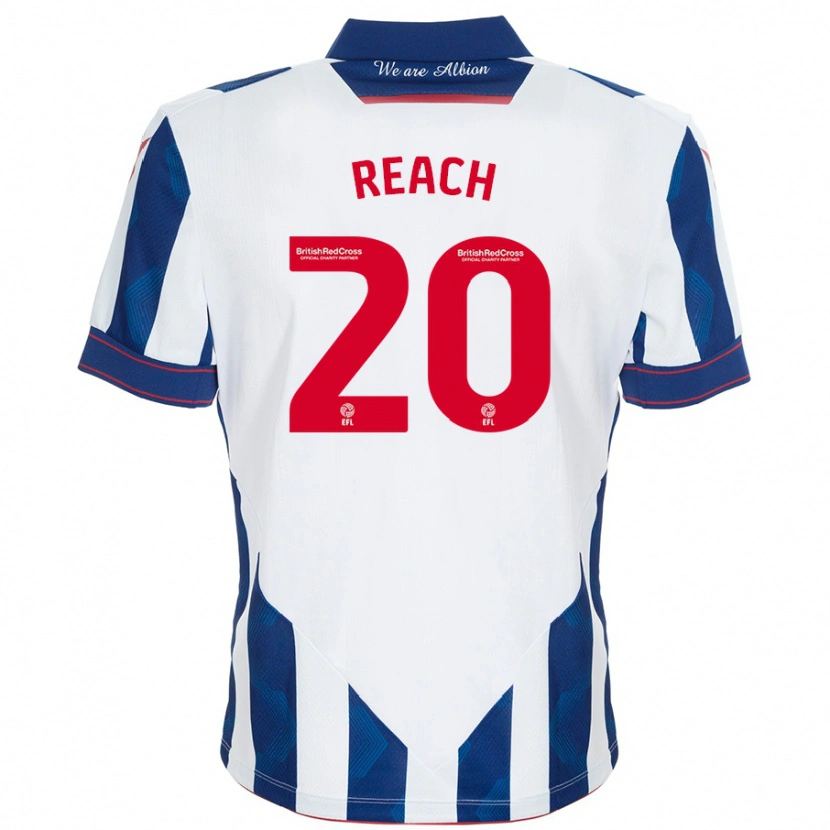 Danxen Bambino Maglia Adam Reach #20 Bianco Blu Scuro Kit Gara Home 2024/25 Maglietta