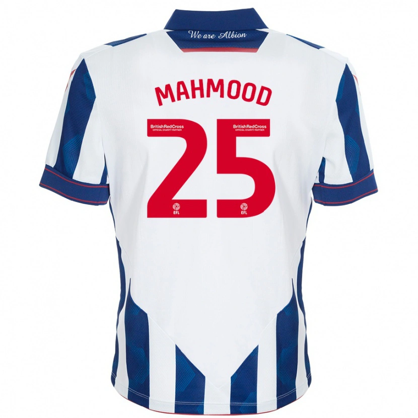 Danxen Bambino Maglia Mahmood #25 Bianco Blu Scuro Kit Gara Home 2024/25 Maglietta