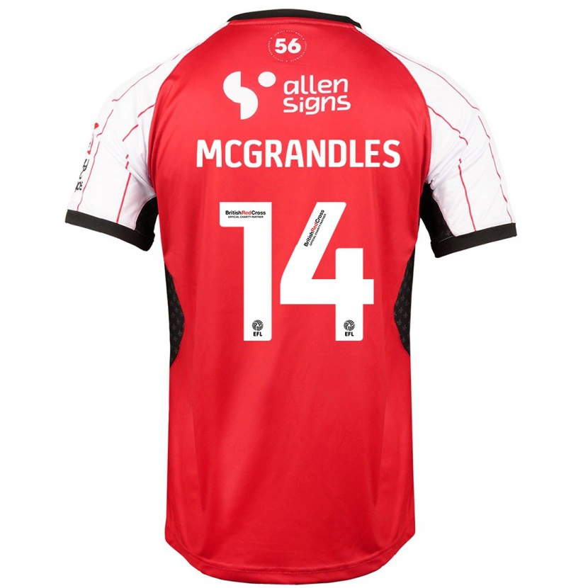Danxen Bambino Maglia Conor Mcgrandles #14 Bianco Kit Gara Home 2024/25 Maglietta