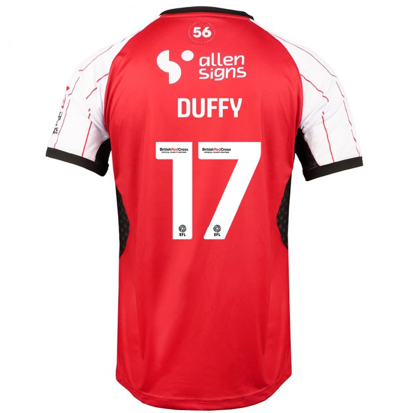Danxen Bambino Maglia Dylan Duffy #17 Bianco Kit Gara Home 2024/25 Maglietta