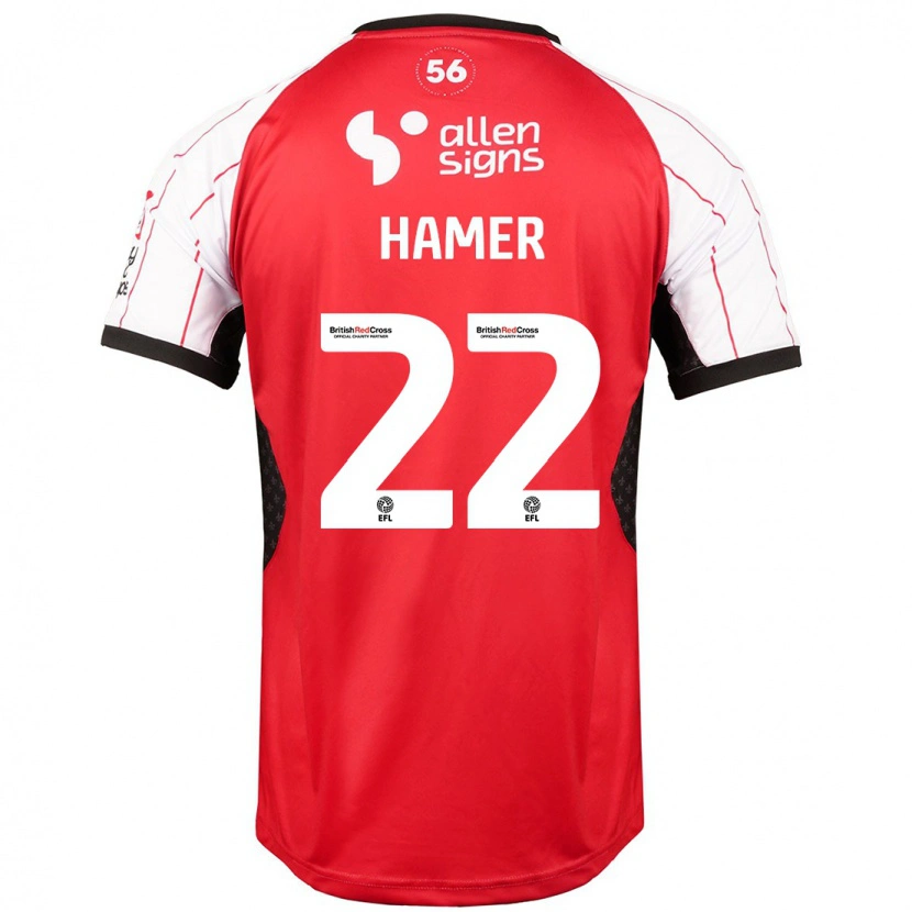 Danxen Bambino Maglia Tom Hamer #22 Bianco Kit Gara Home 2024/25 Maglietta