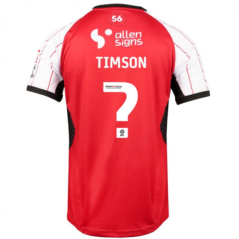 Danxen Bambino Maglia Lana Timson #0 Bianco Kit Gara Home 2024/25 Maglietta