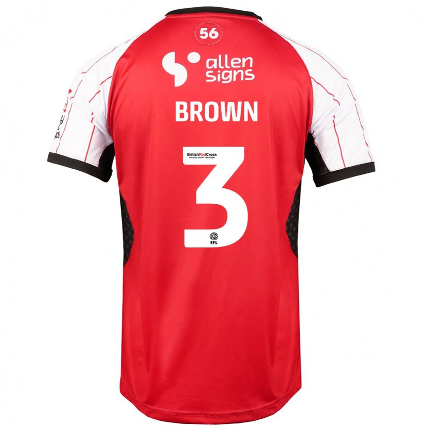 Danxen Bambino Maglia Jaden Brown #3 Bianco Kit Gara Home 2024/25 Maglietta
