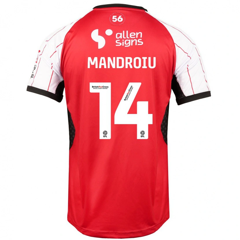 Danxen Bambino Maglia Daniel Mandroiu #14 Bianco Kit Gara Home 2024/25 Maglietta