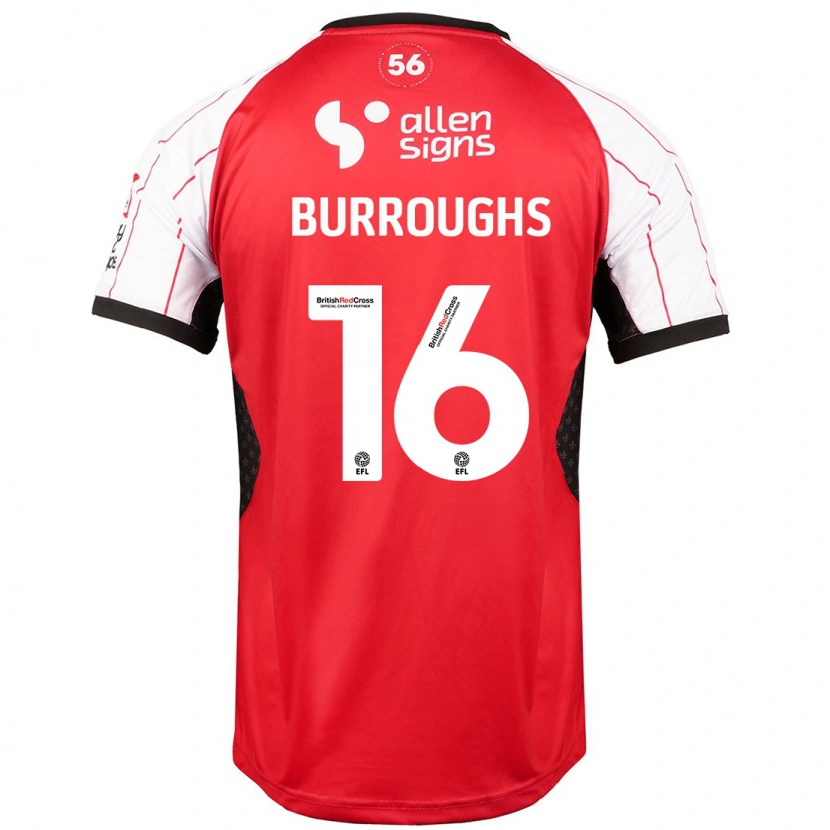 Danxen Bambino Maglia Jack Burroughs #16 Bianco Kit Gara Home 2024/25 Maglietta