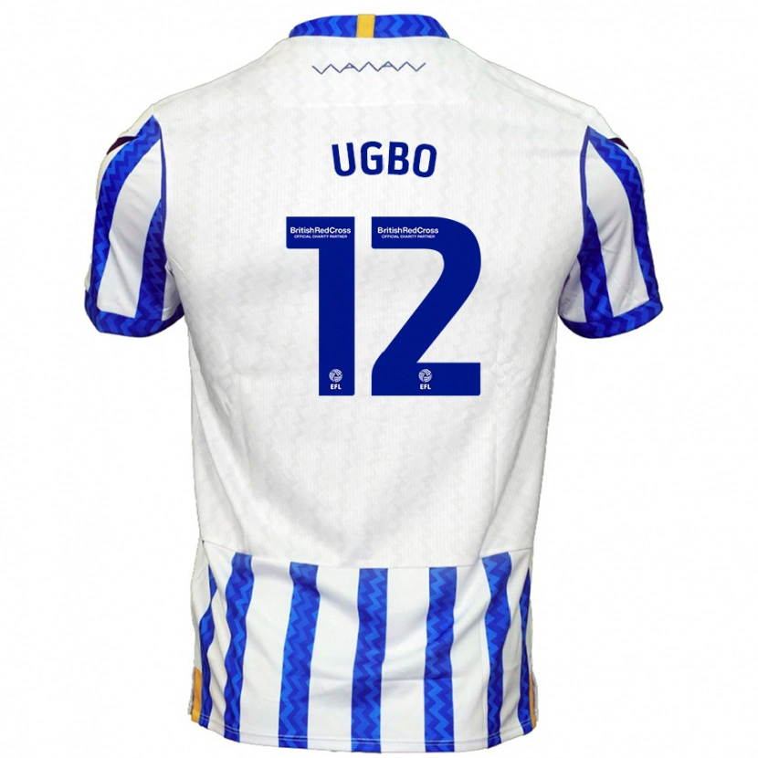 Danxen Bambino Maglia Iké Ugbo #12 Blu Bianco Kit Gara Home 2024/25 Maglietta