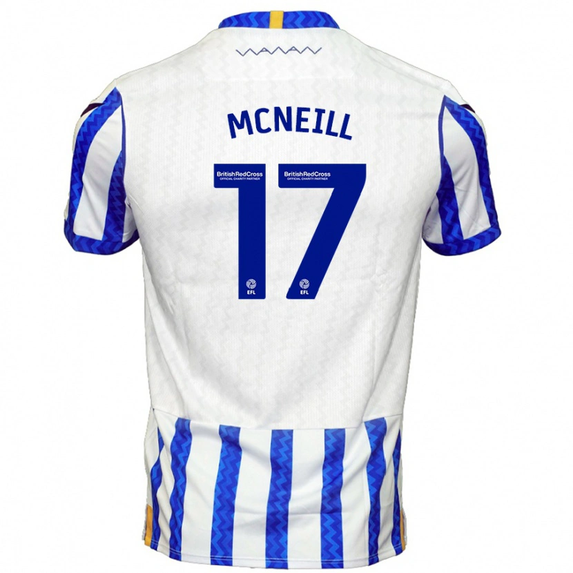 Danxen Bambino Maglia Charlie Mcneill #17 Blu Bianco Kit Gara Home 2024/25 Maglietta