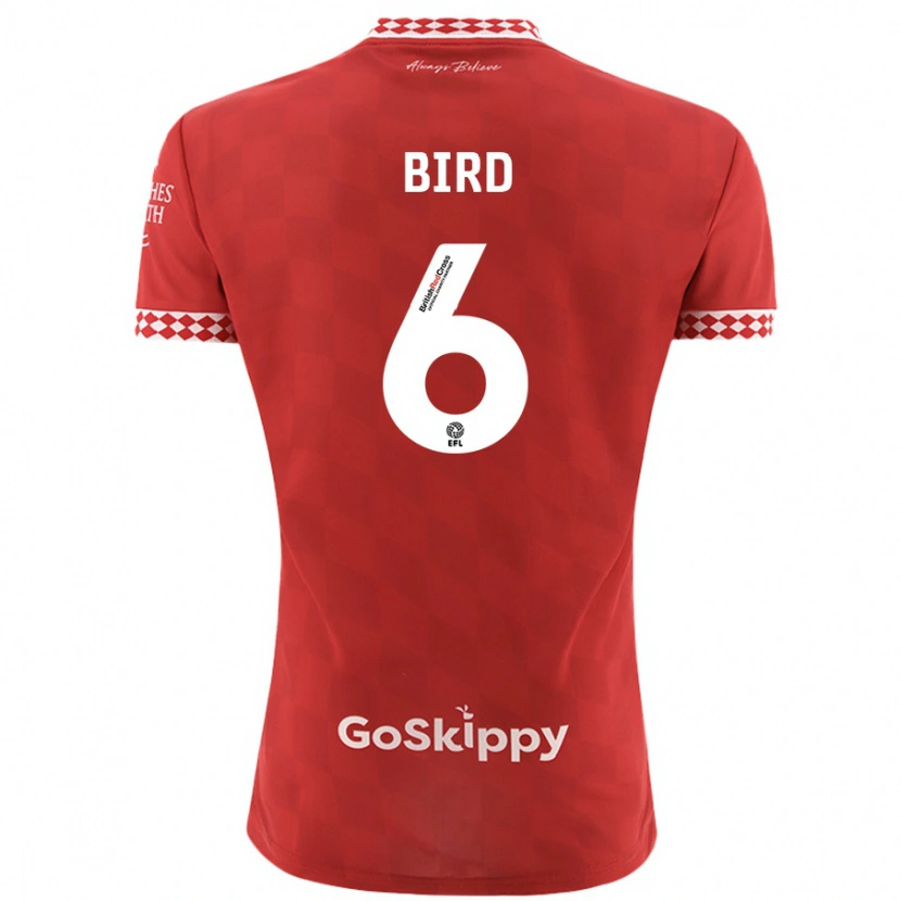 Danxen Bambino Maglia Max Bird #6 Rosso Kit Gara Home 2024/25 Maglietta