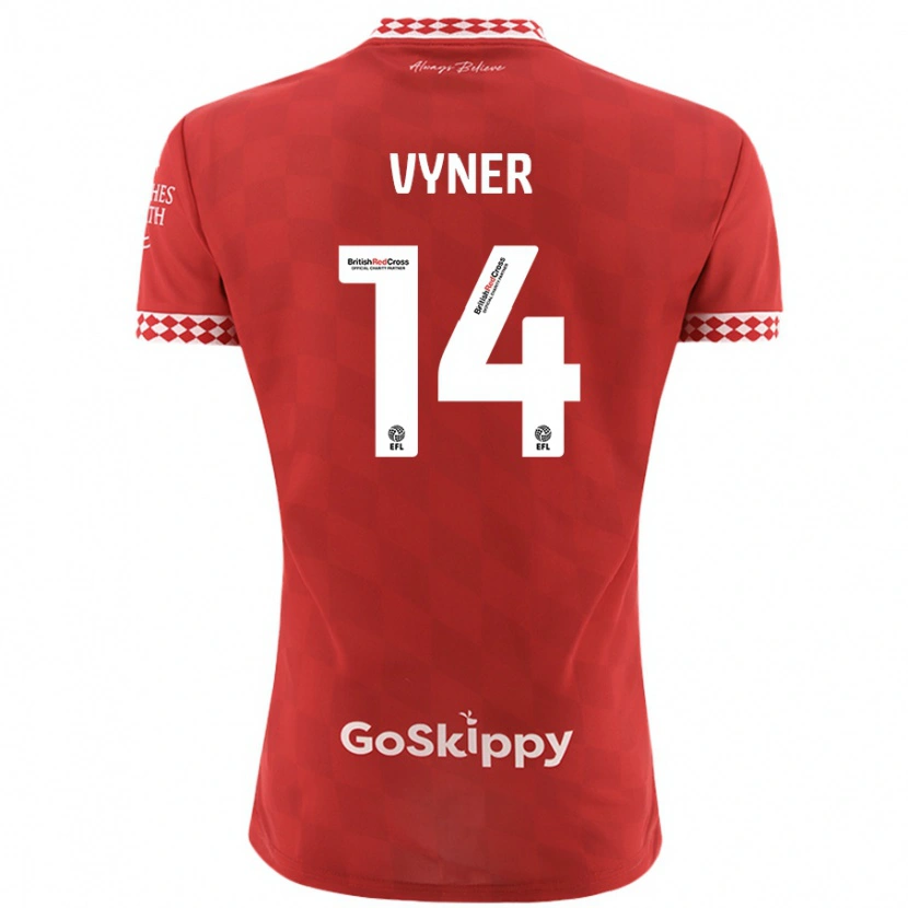 Danxen Bambino Maglia Zak Vyner #14 Rosso Kit Gara Home 2024/25 Maglietta