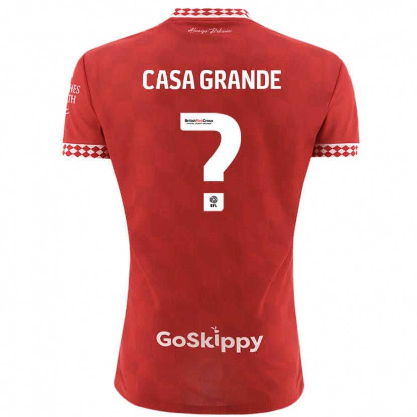 Danxen Bambino Maglia Josey Casa-Grande #0 Rosso Kit Gara Home 2024/25 Maglietta
